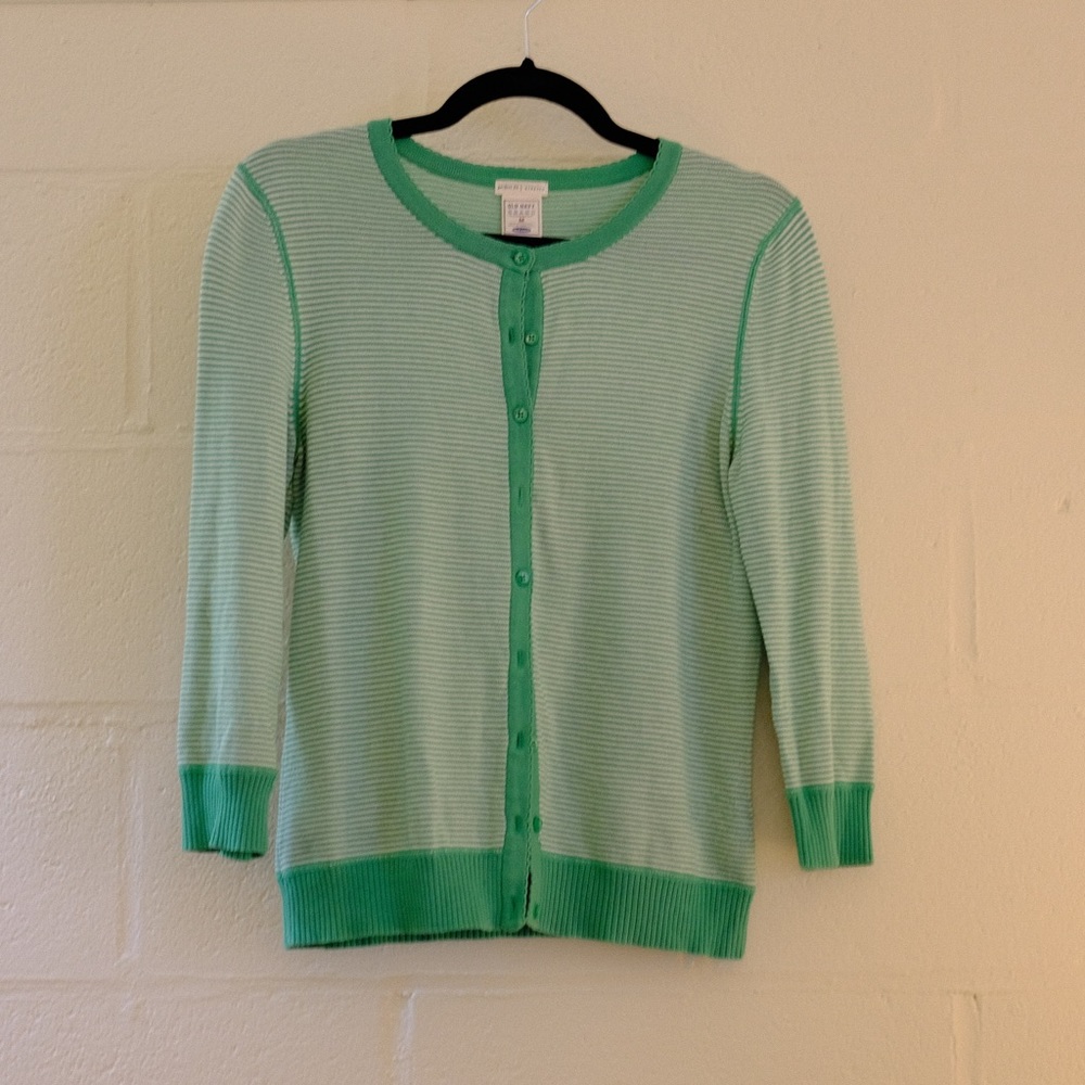Old Navy 3/4 Sleeve Striped Cardigan